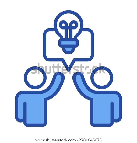 Student Participation Icon Blue Vector Illustration