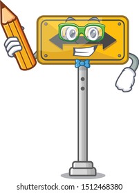 Student pass on either side shaped character