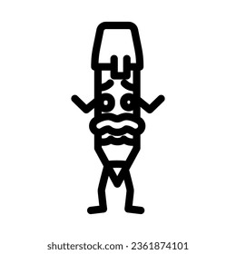 student pen character line icon vector. student pen character sign. isolated contour symbol black illustration