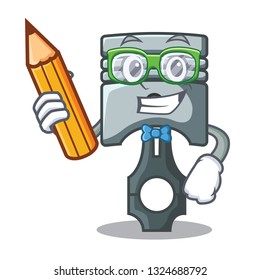 Student piston character in a the box