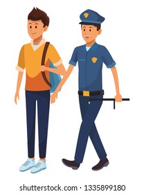 student and policeman