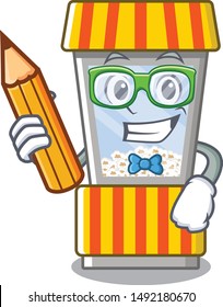 Student popcorn vending machine in a character