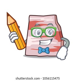 Student pork lard character cartoon