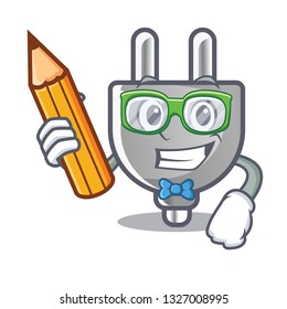 Student power plug in the character shape