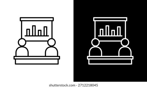 Student Presentation Outline White Icon Set Design