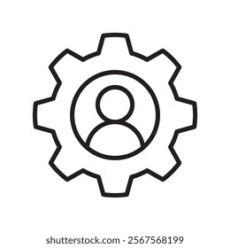 student procedure icon line vector design with trendy style