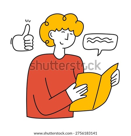 student or professional learning new skills and approving educational content material quality