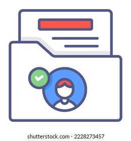 Studentenprofil, Studentendaten, Moderne Konzepte flaches Design, hochwertiges Vektorgrafik-Konzept. Vektorsymbol.