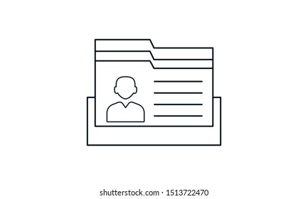 
Student Profile vector icon. Illustration isolated vector sign symbol