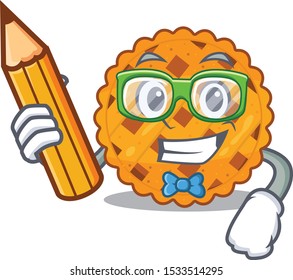 Student pumpkin pie in the cartoon shape