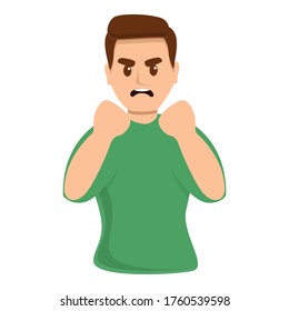 Student rage icon. Cartoon of student rage vector icon for web design isolated on white background