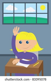 Student Raising Hand