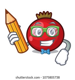 Student red currant character cartoon