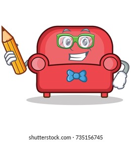 Student red sofa character cartoon