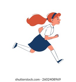 student running at full speed in uniform