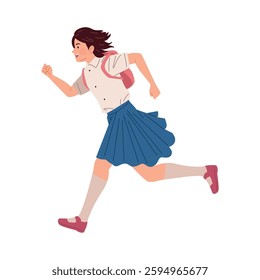 Student Running School Motion Energy