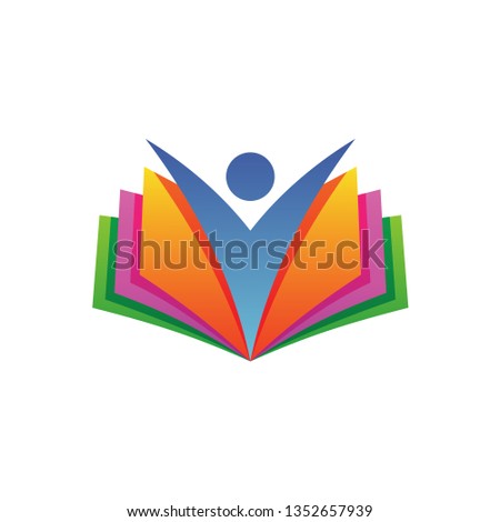 Student Scholar With Book Logo Vector