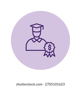 Student Scholarship pentaglow , vector, pixel perfect, illustrator file 