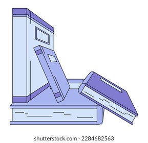 Student School Books Sticker Illustration