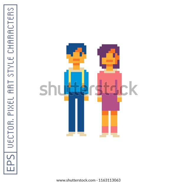 Student School Boy Backpack Girl View Stock Vector (Royalty Free ...