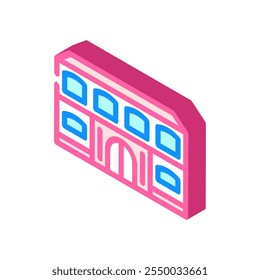 escola estudante edifício ícone isométrico vetor. estudante escola edifício sinal. ilustração símbolo isolado