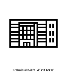 student school building line icon vector. student school building sign. isolated contour symbol black illustration