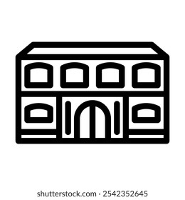 student school building line icon vector. student school building sign. isolated contour symbol black illustration