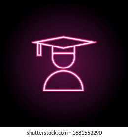 Schüler- oder Schulneonsymbol. Einfache dünne Linie, Vektorillustration von Bildungs-Icons für i und ux, Website oder mobile Applikationen