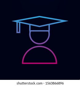Student or school nolan icon. Simple thin line, outline vector of education icons for ui and ux, website or mobile application