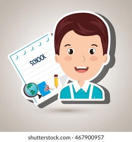 student school sheet notebook vector illustration graphic