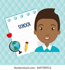 student school sheet notebook vector illustration graphic