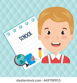 student school sheet notebook vector illustration graphic