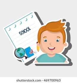 student school sheet notebook vector illustration graphic