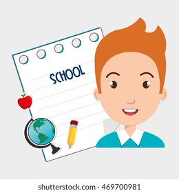 student school sheet notebook vector illustration graphic