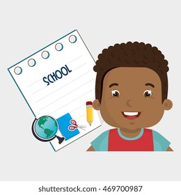 student school sheet notebook vector illustration graphic