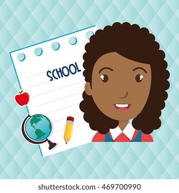 student school sheet notebook vector illustration graphic