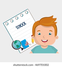 student school sheet notebook vector illustration graphic