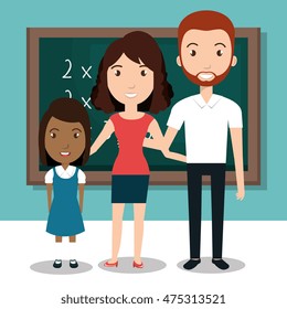 student school teacher icon vector illustration design