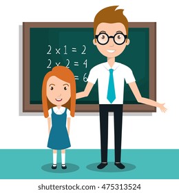 student school teacher icon vector illustration design