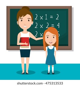 student school teacher icon vector illustration design