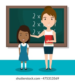 student school teacher icon vector illustration design