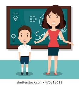 student school teacher icon vector illustration design