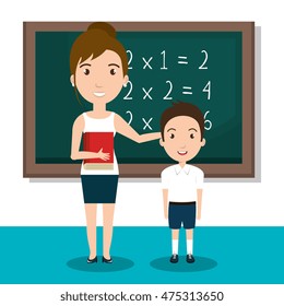 student school teacher icon vector illustration design