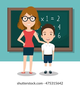 student school teacher icon vector illustration design