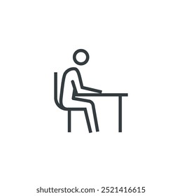 Icono de la escuela del aula del alumno escolar del estudiante, Ilustración vectorial