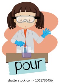 A Student in Science Class illustration