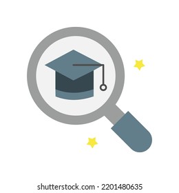Student, search, magnifier colored icon. Simple colored element illustration. Student, search, magnifier concept symbol design from education set