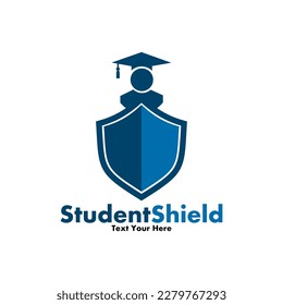 Student shield logo template illustration