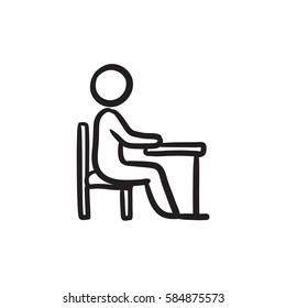 Boy Sit Chair Sketch Images Stock Photos Vectors Shutterstock