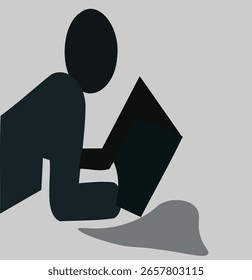 Icono de libro de lectura sentado de estudiante
